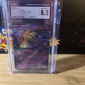 Mimikyu ex Holo Pokémon Card graded 8.5 Scarlet and Violet